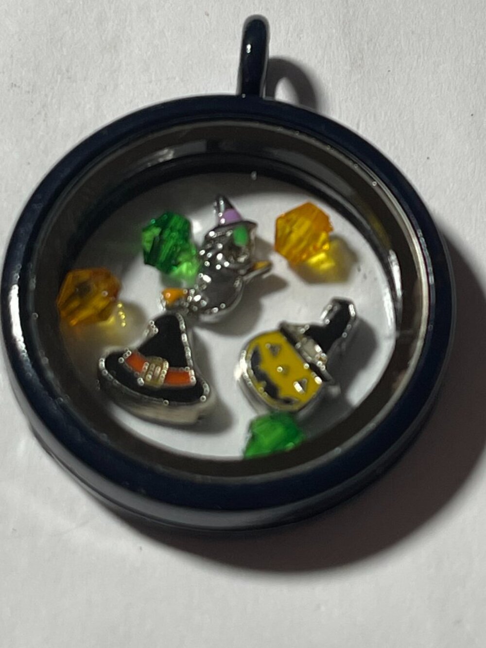 Halloween Witchy Poo Memory Locket w/ Chain NEW